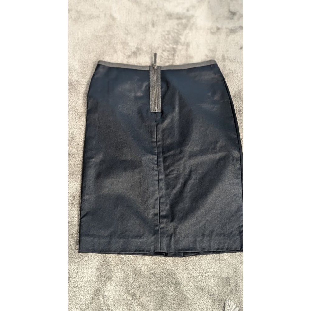 Women's Ports 1961 Black Pencil Skirt with Gray Zipper, Size 2